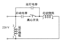 图3 电容启动运转型连线电路